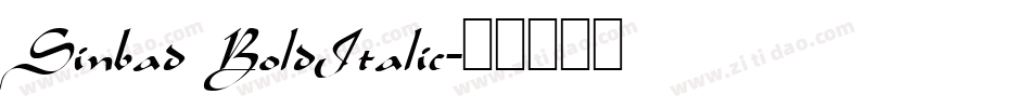 Sinbad BoldItalic字体转换